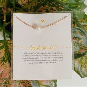 Bridesmaid Pearl Necklace